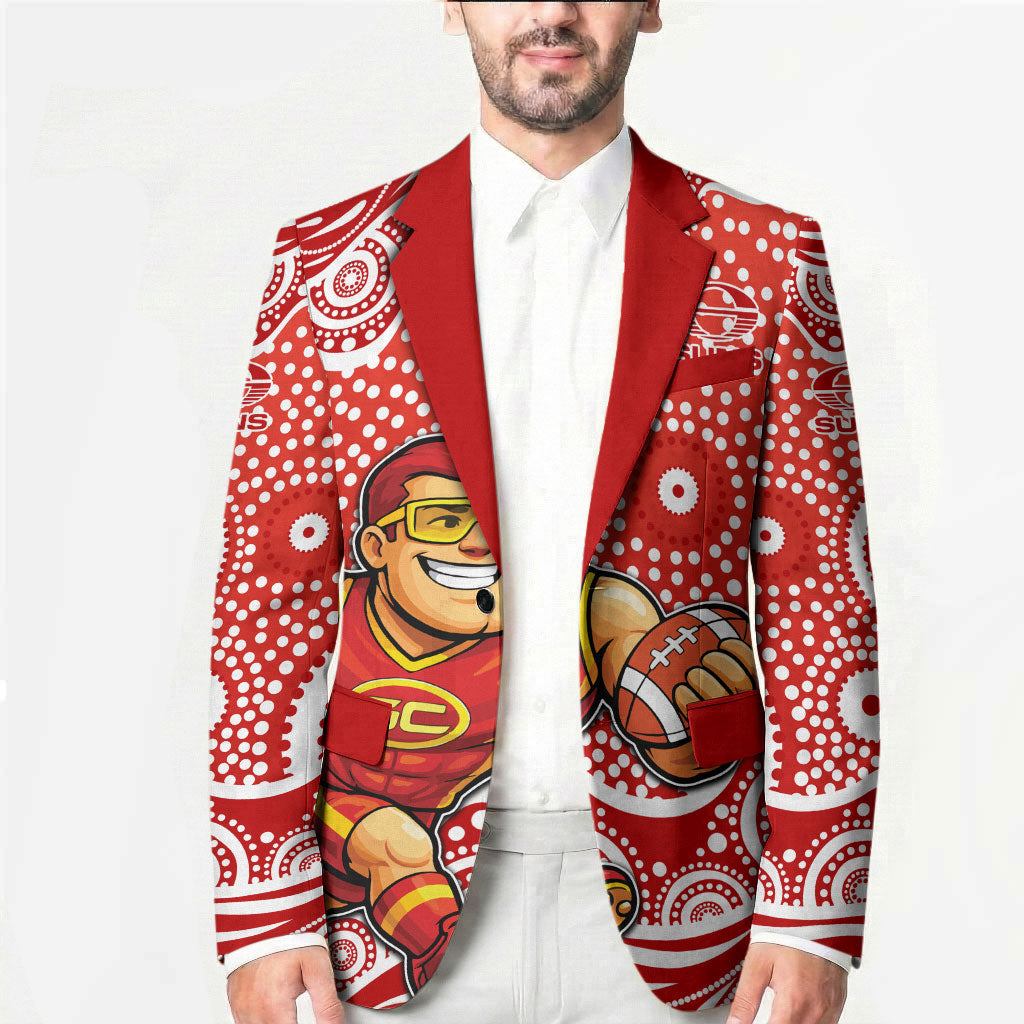 Gold Coast Suns Blazer Aboriginal Dot Pattern - Football Mascot Heritage Pride