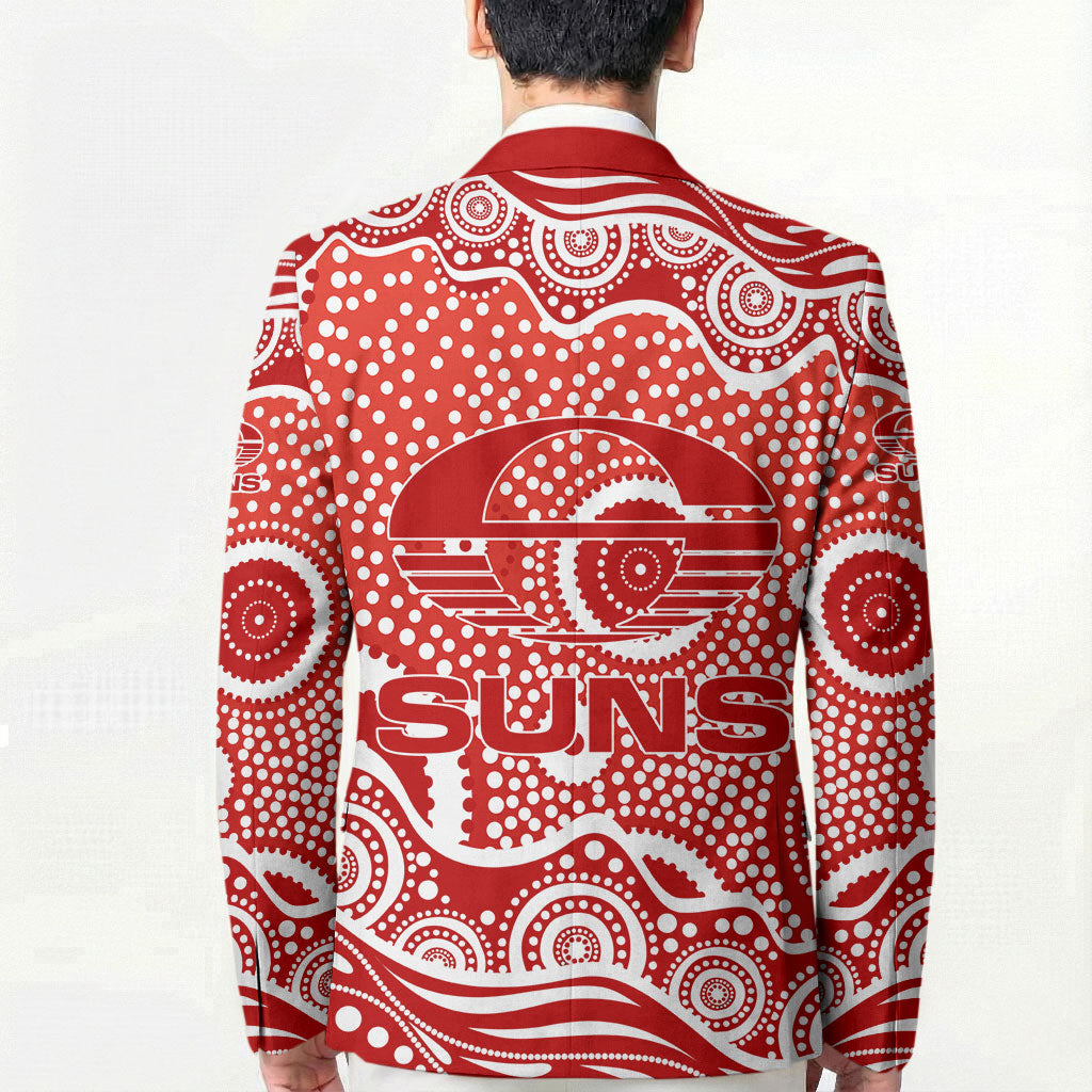 Gold Coast Suns Blazer Aboriginal Dot Pattern - Football Mascot Heritage Pride