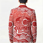 Gold Coast Suns Blazer Aboriginal Dot Pattern - Football Mascot Heritage Pride