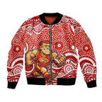 Gold Coast Suns Bomber Jacket Aboriginal Dot Pattern - Football Mascot Heritage Pride