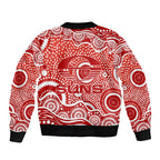 Gold Coast Suns Bomber Jacket Aboriginal Dot Pattern - Football Mascot Heritage Pride