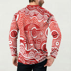 Gold Coast Suns Button Sweatshirt Aboriginal Dot Pattern - Football Mascot Heritage Pride