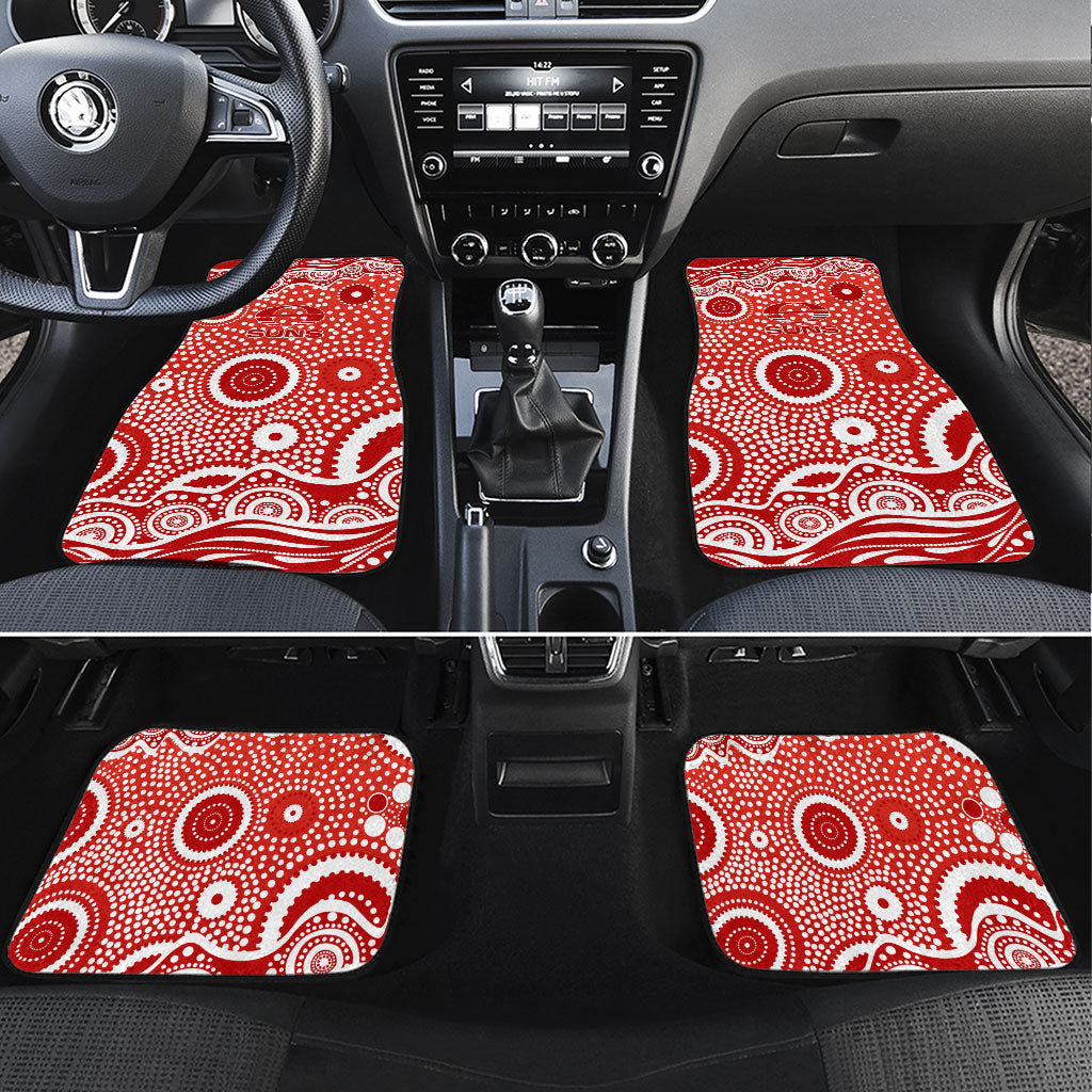 Gold Coast Suns Car Mats Aboriginal Dot Pattern - Football Mascot Heritage Pride