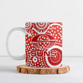 Gold Coast Suns Ceramic Mug Aboriginal Dot Pattern - Football Mascot Heritage Pride
