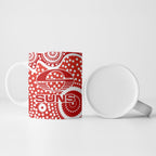Gold Coast Suns Ceramic Mug Aboriginal Dot Pattern - Football Mascot Heritage Pride