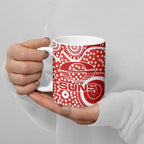 Gold Coast Suns Ceramic Mug Aboriginal Dot Pattern - Football Mascot Heritage Pride