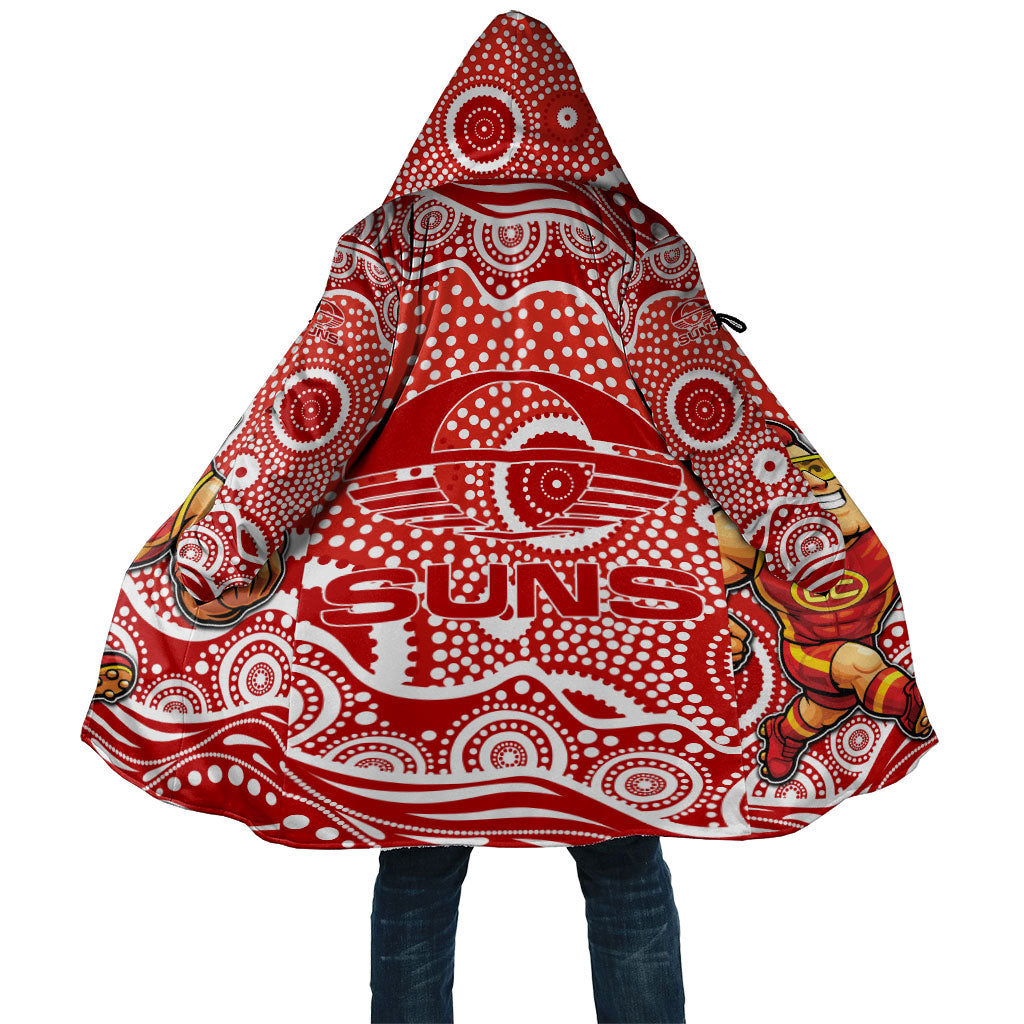 Gold Coast Suns Cloak Aboriginal Dot Pattern - Football Mascot Heritage Pride