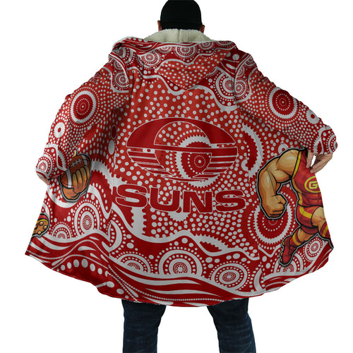Gold Coast Suns Cloak Aboriginal Dot Pattern - Football Mascot Heritage Pride