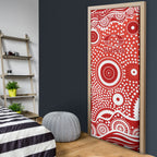 Gold Coast Suns Door Cover Aboriginal Dot Pattern - Football Mascot Heritage Pride