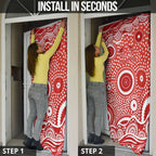 Gold Coast Suns Door Cover Aboriginal Dot Pattern - Football Mascot Heritage Pride