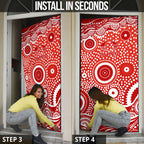 Gold Coast Suns Door Cover Aboriginal Dot Pattern - Football Mascot Heritage Pride