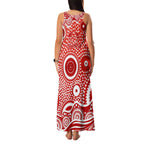 Gold Coast Suns Family Matching Tank Maxi Dress and Hawaiian Shirt Aboriginal Dot Pattern - Football Mascot Heritage Pride
