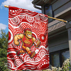 Gold Coast Suns Garden Flag Aboriginal Dot Pattern - Football Mascot Heritage Pride