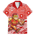 Gold Coast Suns Hawaiian Shirt Aboriginal Dot Pattern - Football Mascot Heritage Pride