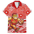 Gold Coast Suns Hawaiian Shirt Aboriginal Dot Pattern - Football Mascot Heritage Pride