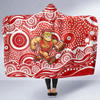 Gold Coast Suns Hooded Blanket Aboriginal Dot Pattern - Football Mascot Heritage Pride