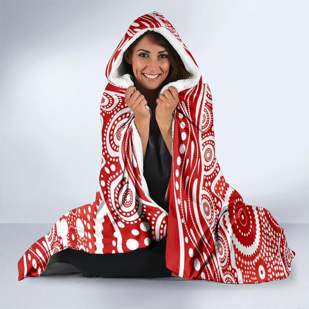 Gold Coast Suns Hooded Blanket Aboriginal Dot Pattern - Football Mascot Heritage Pride