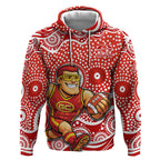 Gold Coast Suns Hoodie Aboriginal Dot Pattern - Football Mascot Heritage Pride