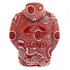 Gold Coast Suns Hoodie Aboriginal Dot Pattern - Football Mascot Heritage Pride