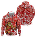 Gold Coast Suns Hoodie Aboriginal Dot Pattern - Football Mascot Heritage Pride