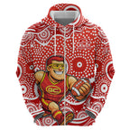 Gold Coast Suns Hoodie Aboriginal Dot Pattern - Football Mascot Heritage Pride