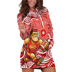 Gold Coast Suns Hoodie Dress Aboriginal Dot Pattern - Football Mascot Heritage Pride