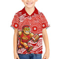 Gold Coast Suns Kid Hawaiian Shirt Aboriginal Dot Pattern - Football Mascot Heritage Pride