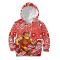 Gold Coast Suns Kid Hoodie Aboriginal Dot Pattern - Football Mascot Heritage Pride