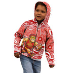 Gold Coast Suns Kid Hoodie Aboriginal Dot Pattern - Football Mascot Heritage Pride