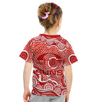 Gold Coast Suns Kid T Shirt Aboriginal Dot Pattern - Football Mascot Heritage Pride
