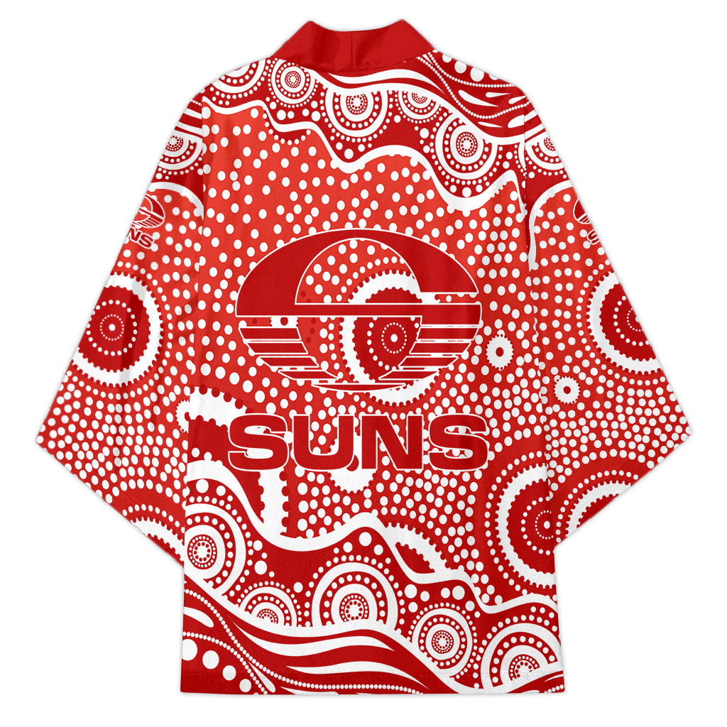 Gold Coast Suns Kimono Aboriginal Dot Pattern - Football Mascot Heritage Pride