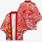 Gold Coast Suns Kimono Aboriginal Dot Pattern - Football Mascot Heritage Pride