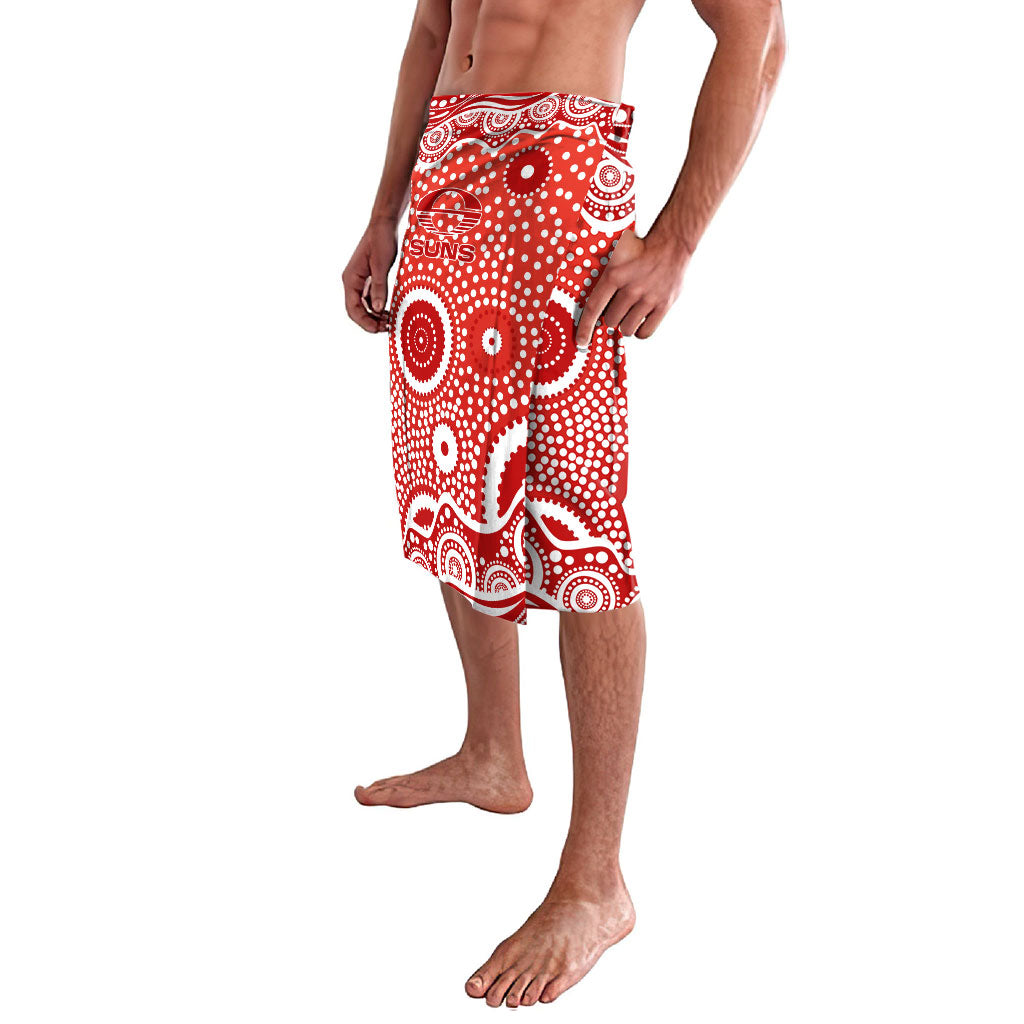 Gold Coast Suns Lavalava Aboriginal Dot Pattern - Football Mascot Heritage Pride