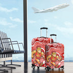 Gold Coast Suns Luggage Cover Aboriginal Dot Pattern - Football Mascot Heritage Pride