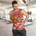 Gold Coast Suns Men Tank Top Aboriginal Dot Pattern - Football Mascot Heritage Pride