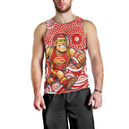 Gold Coast Suns Men Tank Top Aboriginal Dot Pattern - Football Mascot Heritage Pride