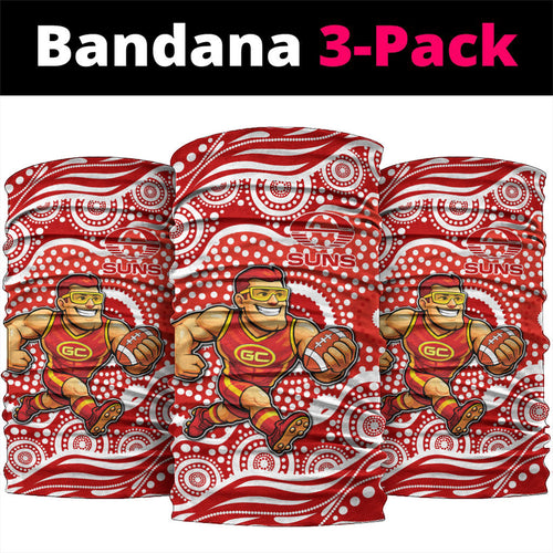 Gold Coast Suns Neck Gaiter Aboriginal Dot Pattern - Football Mascot Heritage Pride