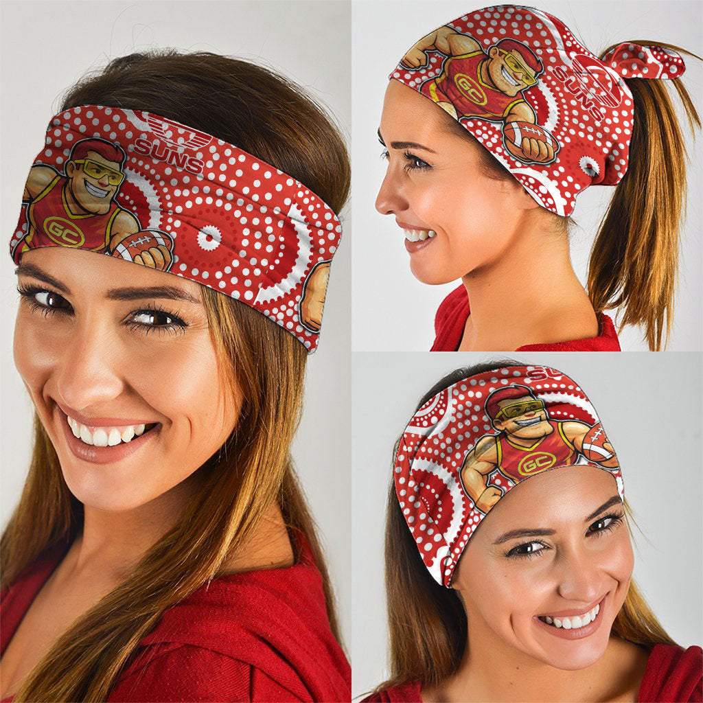 Gold Coast Suns Neck Gaiter Aboriginal Dot Pattern - Football Mascot Heritage Pride