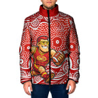 Gold Coast Suns Padded Jacket Aboriginal Dot Pattern - Football Mascot Heritage Pride