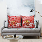 Gold Coast Suns Pillow Cover Aboriginal Dot Pattern - Football Mascot Heritage Pride