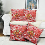 Gold Coast Suns Pillow Cover Aboriginal Dot Pattern - Football Mascot Heritage Pride
