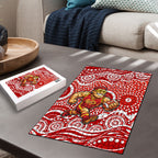 Gold Coast Suns Puzzle Aboriginal Dot Pattern - Football Mascot Heritage Pride