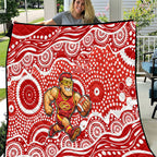 Gold Coast Suns Quilt Aboriginal Dot Pattern - Football Mascot Heritage Pride