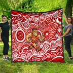 Gold Coast Suns Quilt Aboriginal Dot Pattern - Football Mascot Heritage Pride