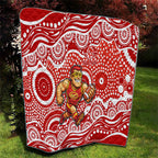 Gold Coast Suns Quilt Aboriginal Dot Pattern - Football Mascot Heritage Pride