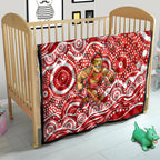 Gold Coast Suns Quilt Aboriginal Dot Pattern - Football Mascot Heritage Pride