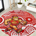Gold Coast Suns Round Carpet Aboriginal Dot Pattern - Football Mascot Heritage Pride
