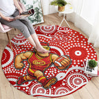 Gold Coast Suns Round Carpet Aboriginal Dot Pattern - Football Mascot Heritage Pride