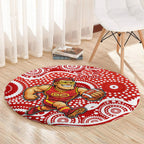 Gold Coast Suns Round Carpet Aboriginal Dot Pattern - Football Mascot Heritage Pride
