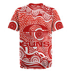 Gold Coast Suns Rugby Jersey Aboriginal Dot Pattern - Football Mascot Heritage Pride